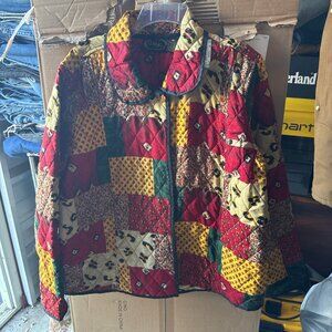 Vintage Alex Kim Blazer Jacket Embroidered Beaded Patchwork Embelished XL